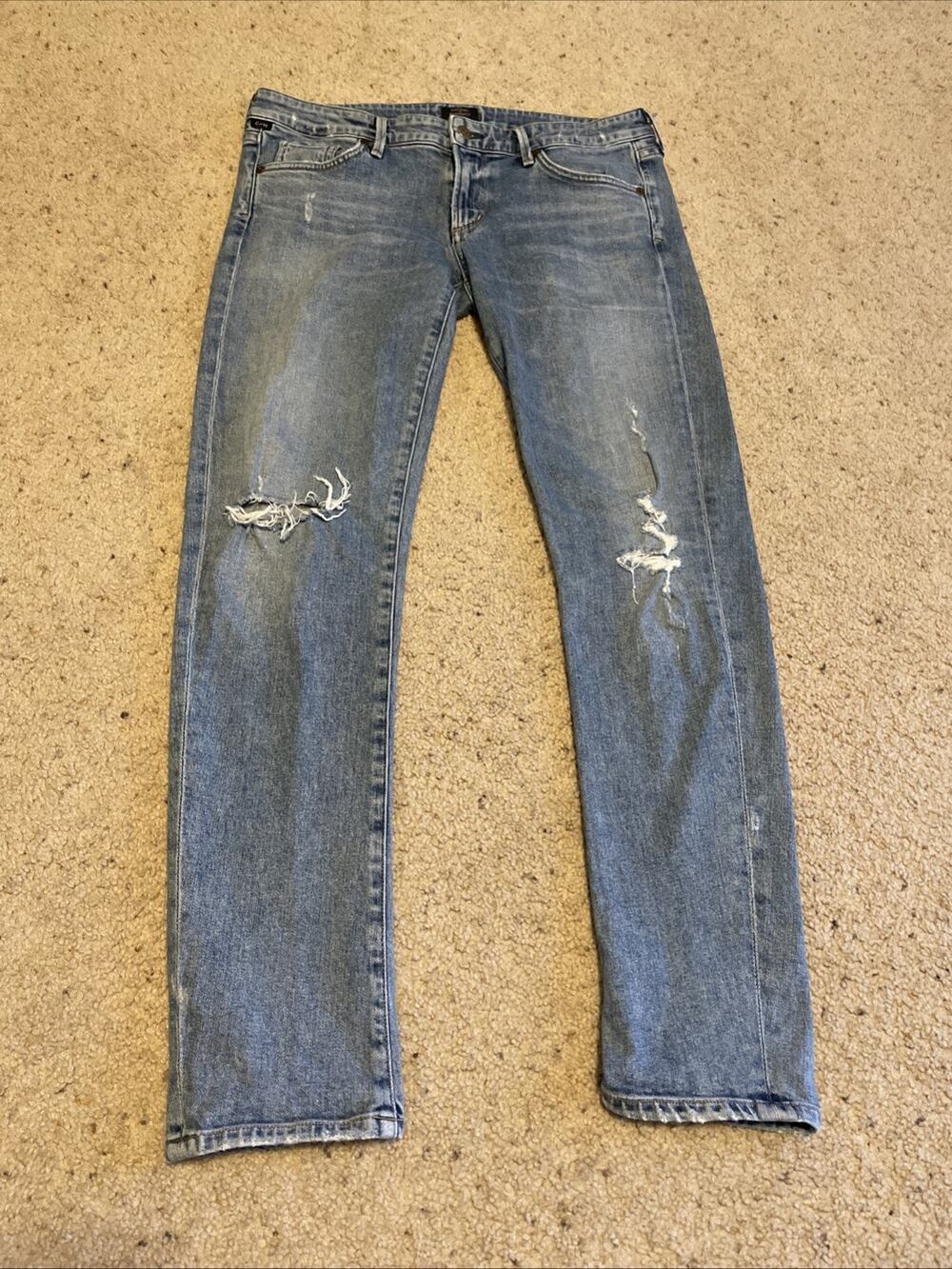Citizens of Humanity Racer Low Rise Skinny Jeans Womens Size 30 Distressed